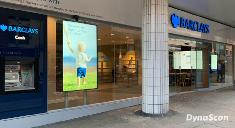 Interactive digital signage kiosk in a store